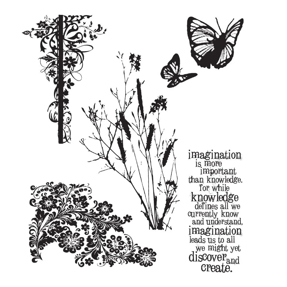 Stampers Anonymous - Tim Holtz - Cling Mounted Rubber Stamps - Nature's Discovery