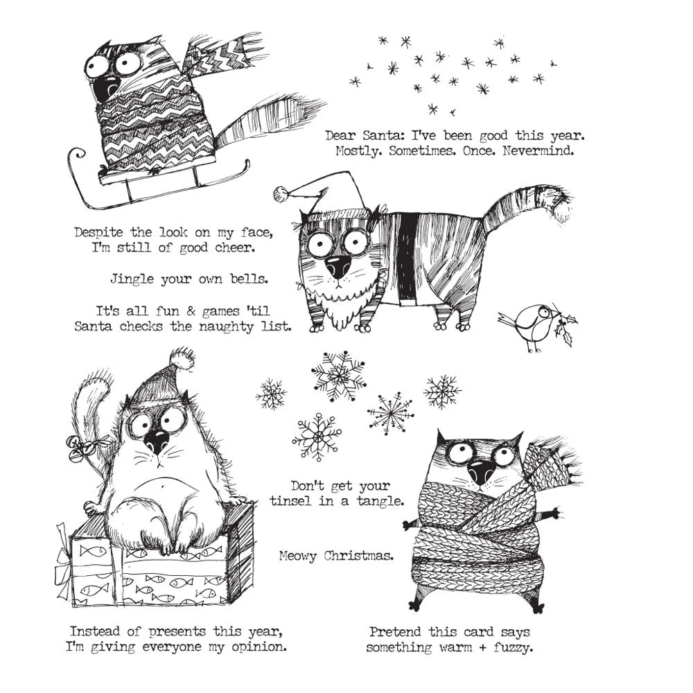 Tim Holtz & Stampers Anonymous - Snarky Cat Christmas