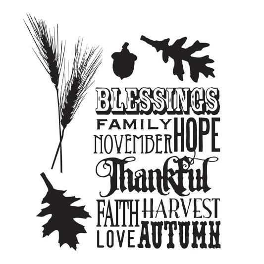 Tim Holtz & Stampers Anonymous Thankful Silhouettes Stamps