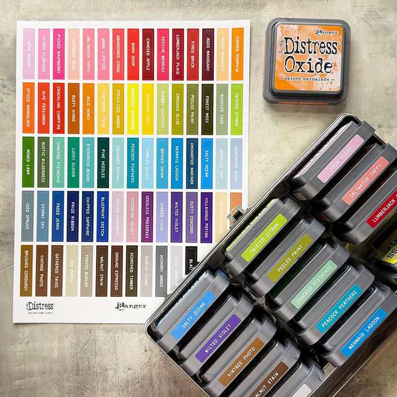Tim Holtz & Ranger - Distress Label Ink Pad Sheets White Printing
