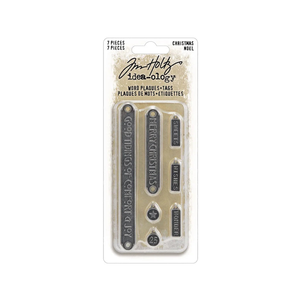 Tim Holtz Idea-Ology : 2024 Christmas Word - Plaques and Tags