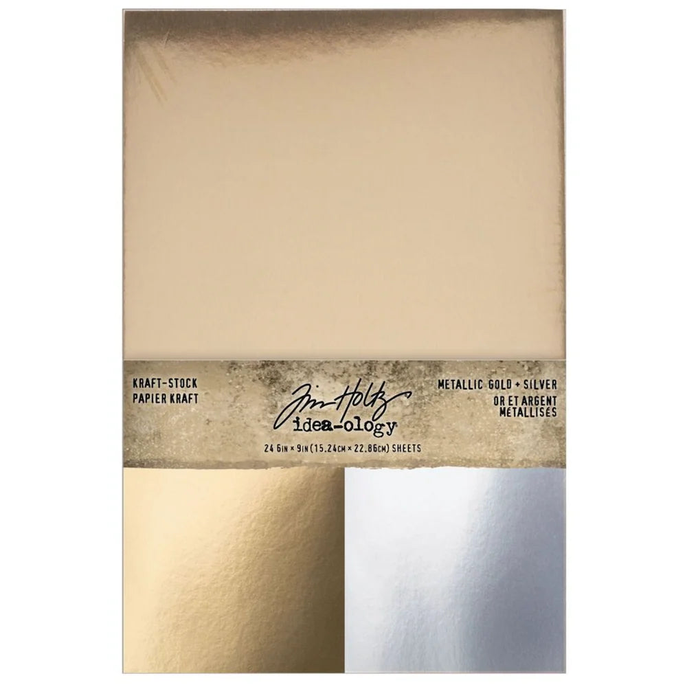 Tim Holtz Idea-ology Kraft Metallic Gold + Silver