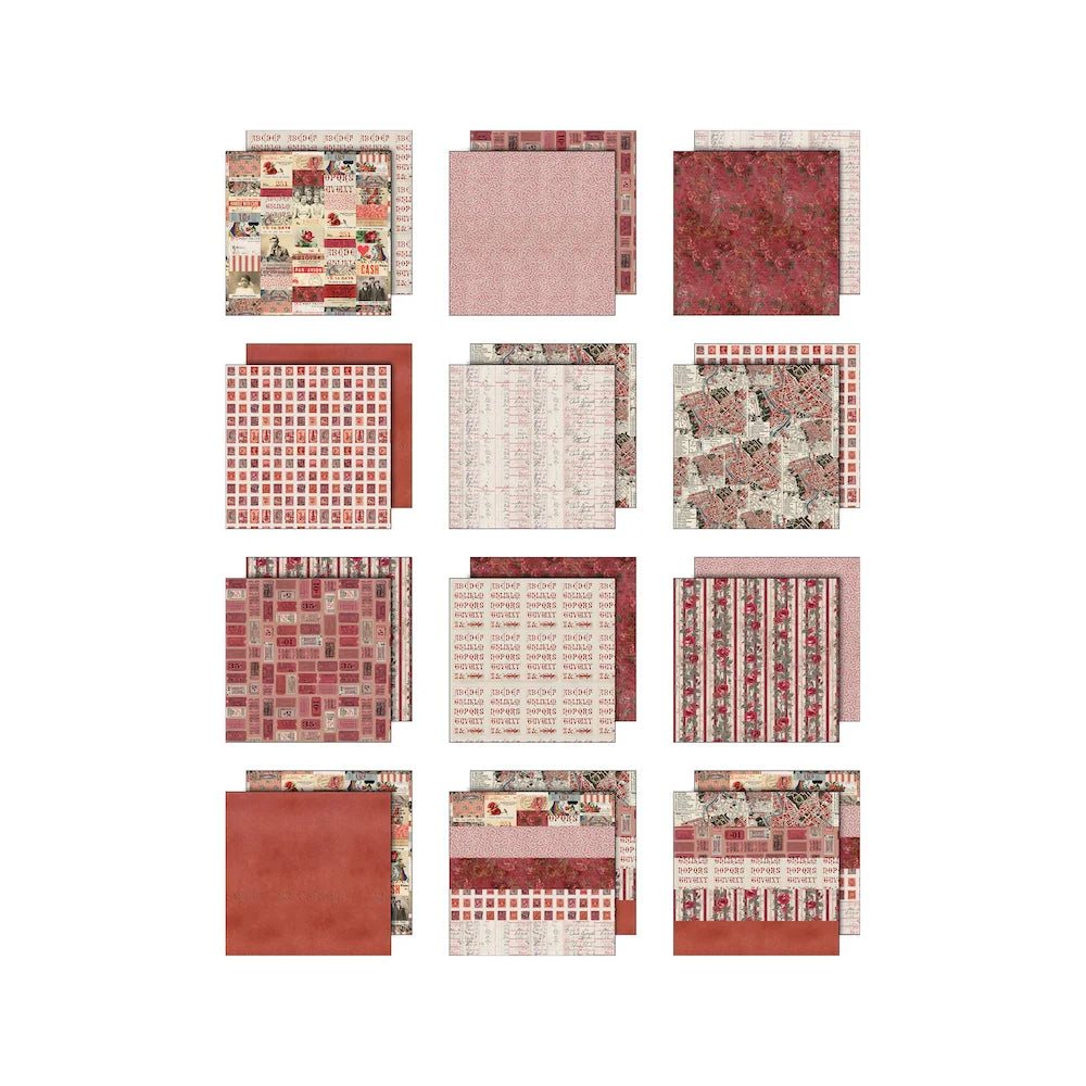Tim Holtz Idea-ology - Red 8x8 Palette Paper