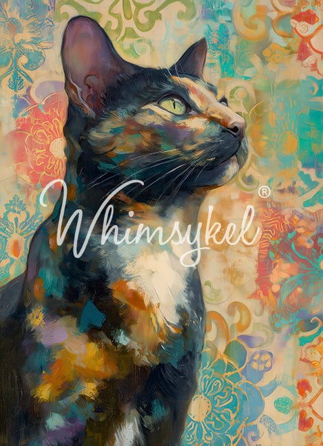 Whimsykel Designs : Decoupage Paper : Tortoise Shell Cat 21x29"