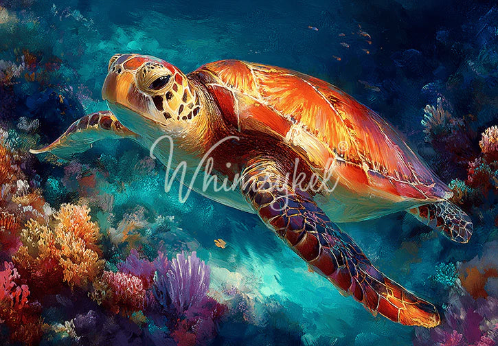 Whimsykel Designs : Turtle Divine 21x29"
