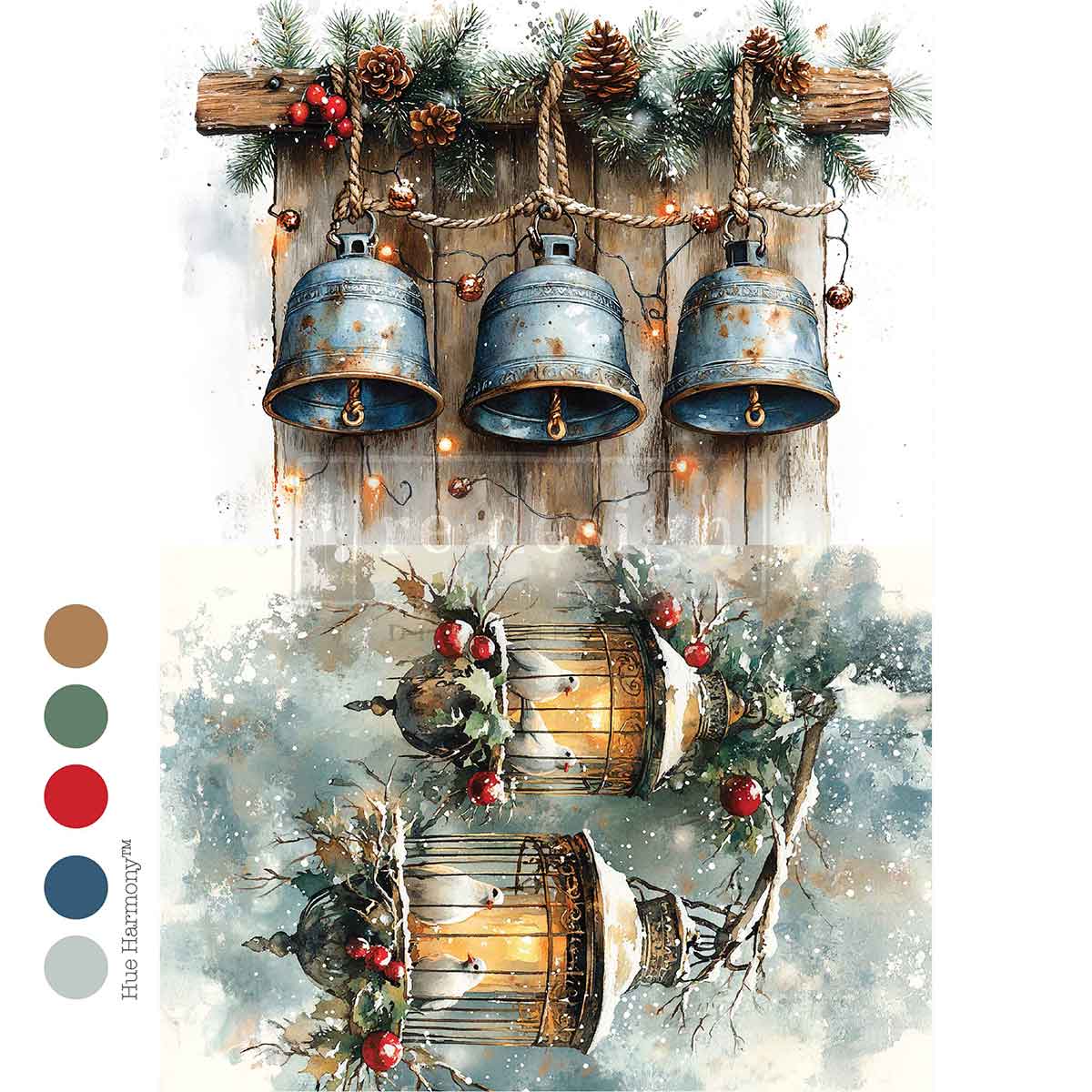 Re-Design With Prima® A4 Decoupage Fiber - Twilight Nesting 11.69x8.27"