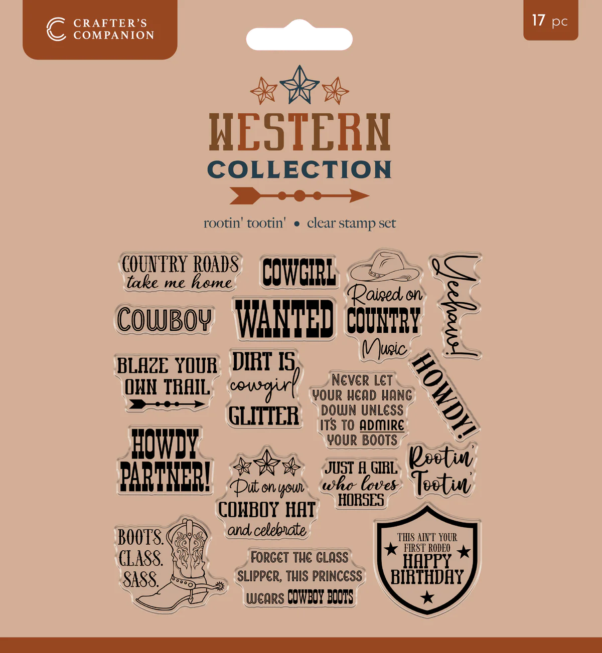Western Collection Rootin' Tootin' Clear Stamp Set