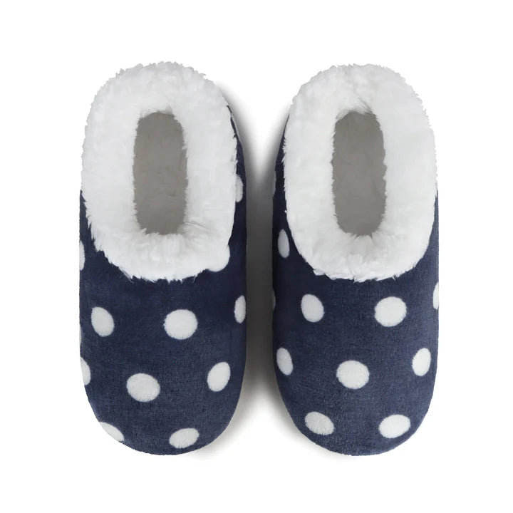 Snoozies! - Women's Polka Dots Navy - Size Vareity