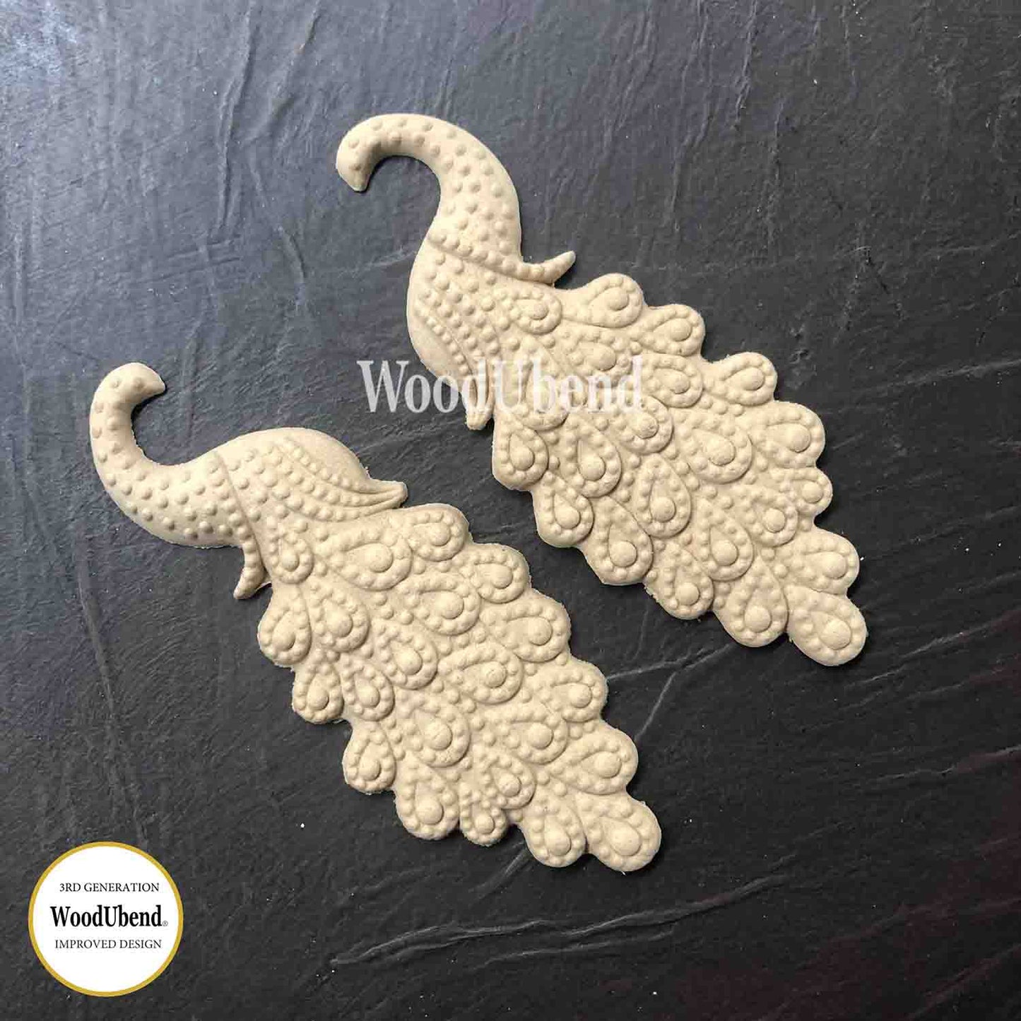 Woodubend Set of Two Peacocks