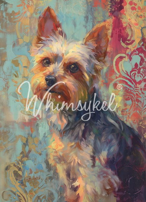 Whimsykel Designs : Decoupage Paper : Yorkie 21x29"