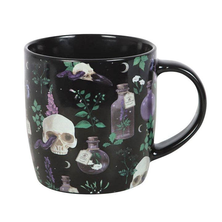 Something Different Wholesale Venom & Vines Gothic Skull Print Mug