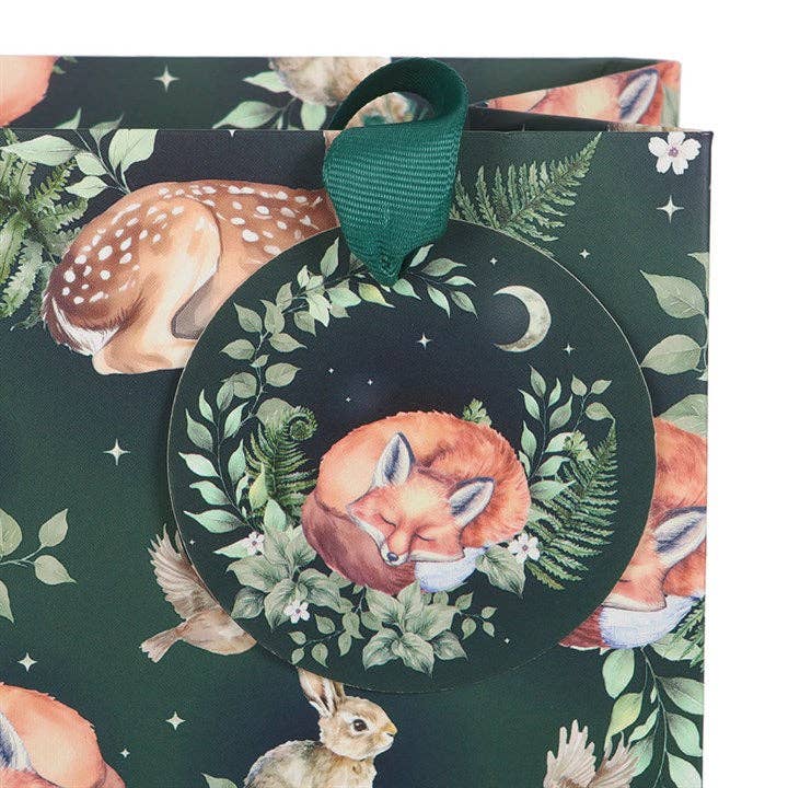 Something Different Wholesale 23cm Medium Fawn and Friends Forest Animal Print Gift Bag