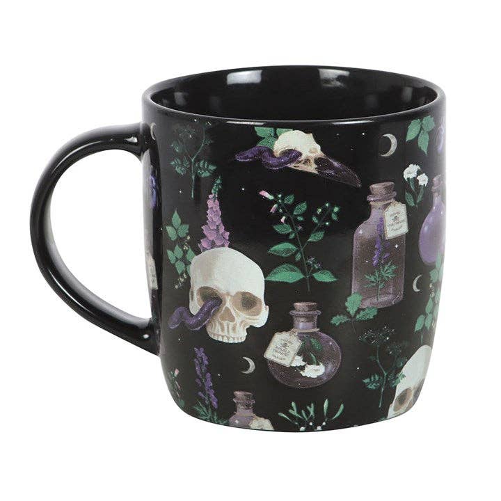 Something Different Wholesale Venom & Vines Gothic Skull Print Mug