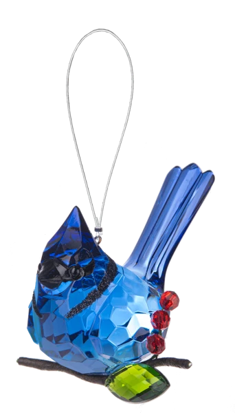4" Acrylic Elegant Berry Blue Jay
