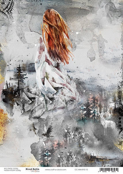 A4 Rice Paper Sheet Mix Media #10