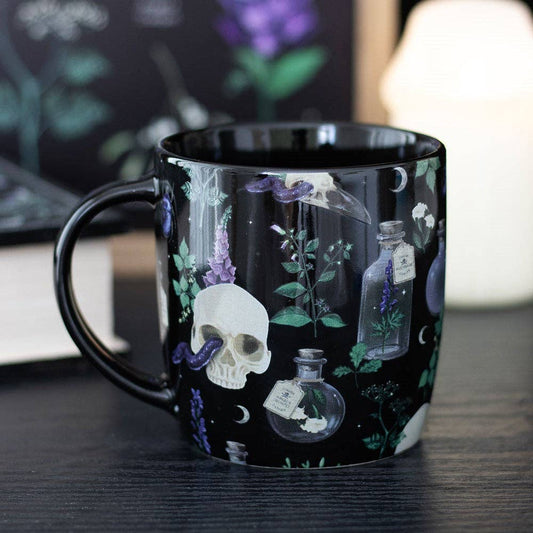 Something Different Wholesale Venom & Vines Gothic Skull Print Mug
