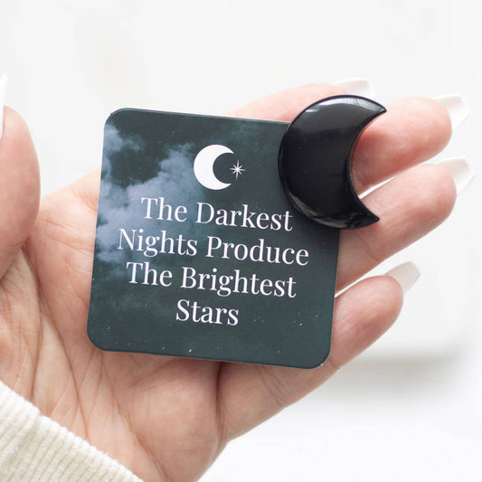 Something Different Wholesale The Darkest Nights Black Obisidian Moon in a Bag