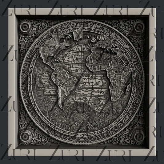Zuri World Map Coaster