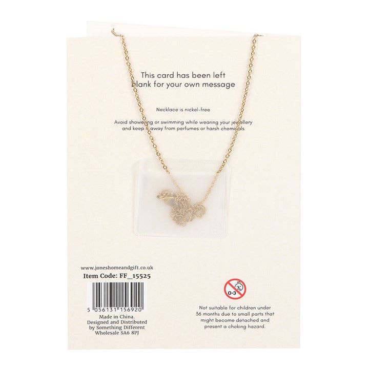 Something Different Wholesale Blue Aura Crystal Mushroom Necklace Greeting Card