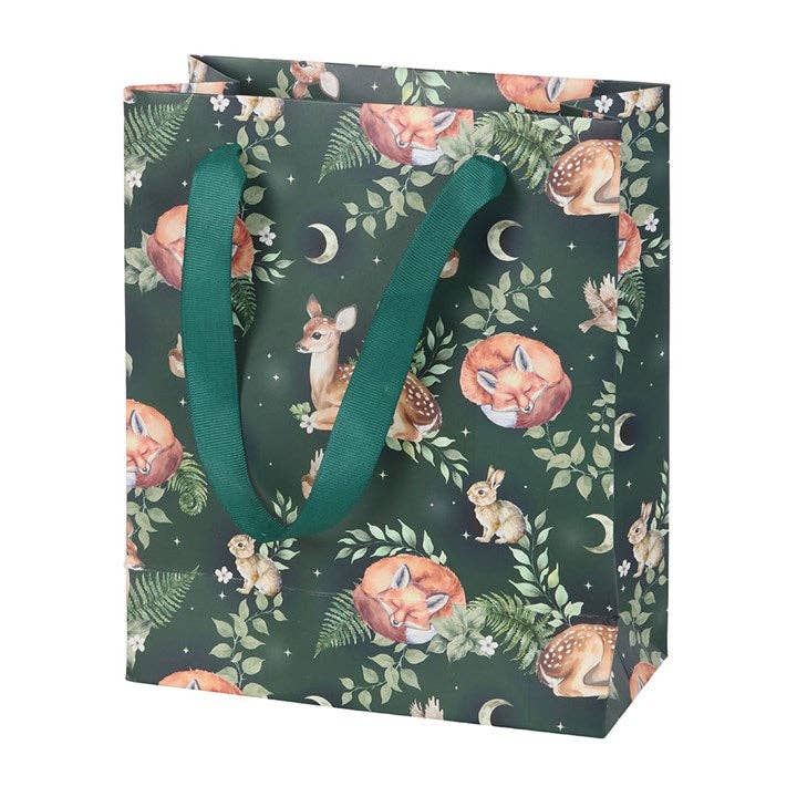 Something Different Wholesale 23cm Medium Fawn and Friends Forest Animal Print Gift Bag