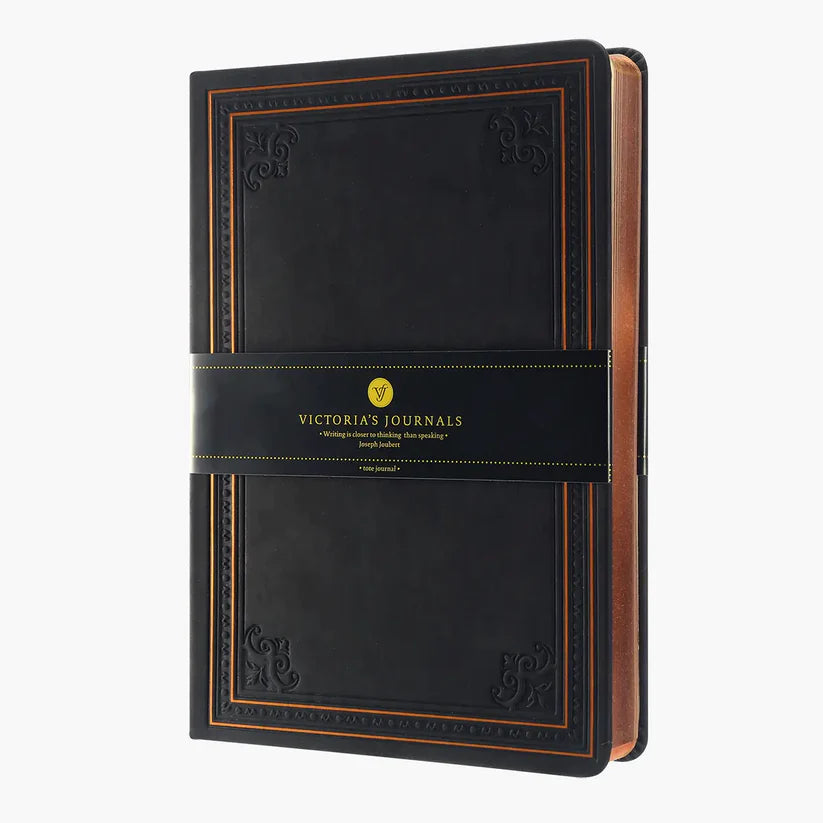 Victoria's Journals : Vintage Style Blank - Black