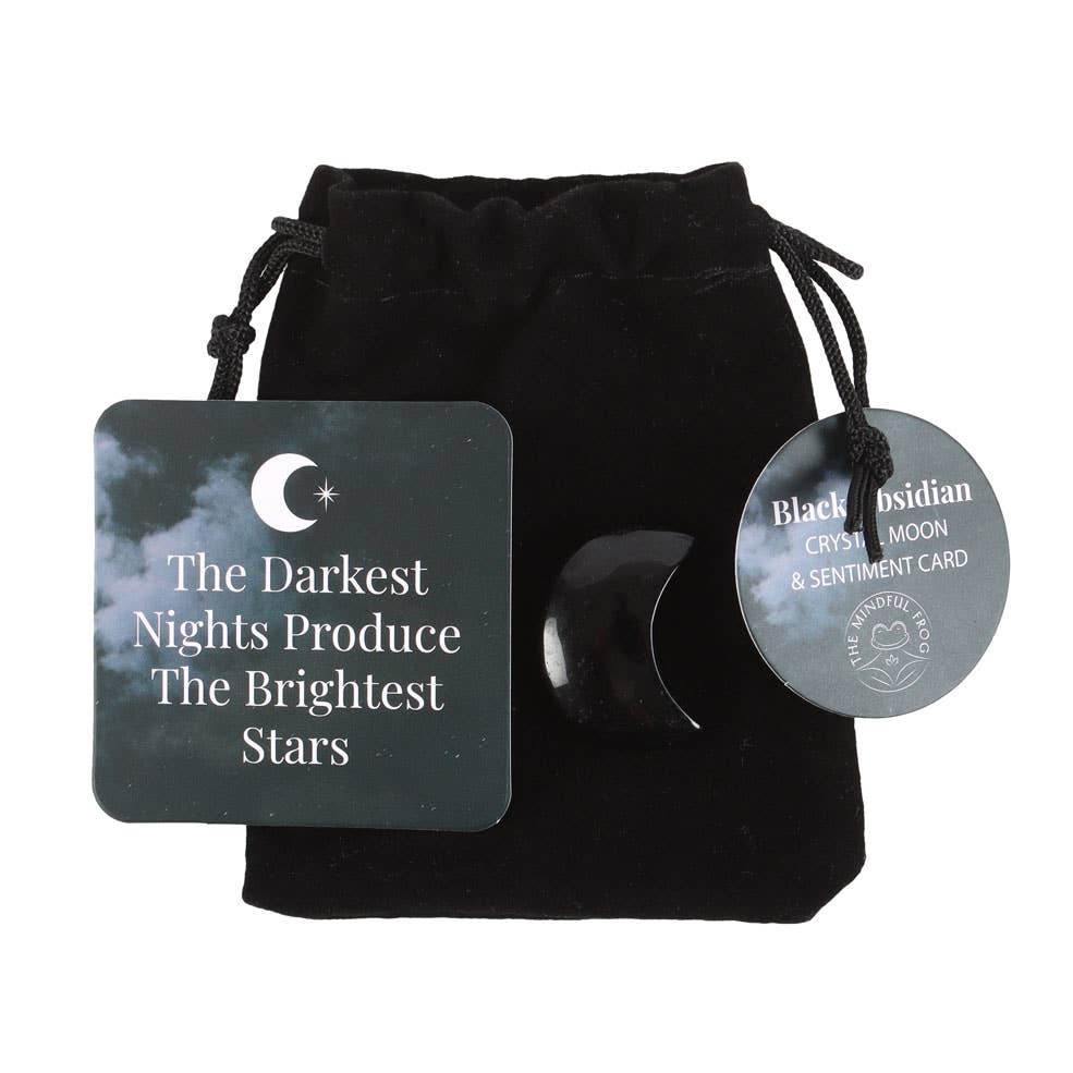 Something Different Wholesale The Darkest Nights Black Obisidian Moon in a Bag
