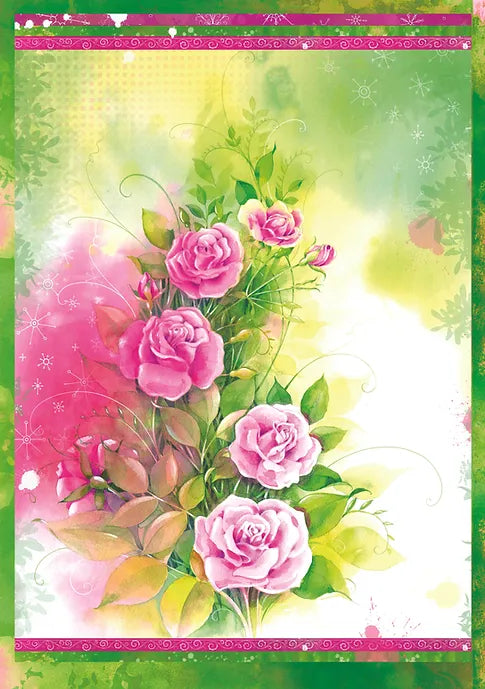 Pink Ink Designs Garden Roses Rice Paper