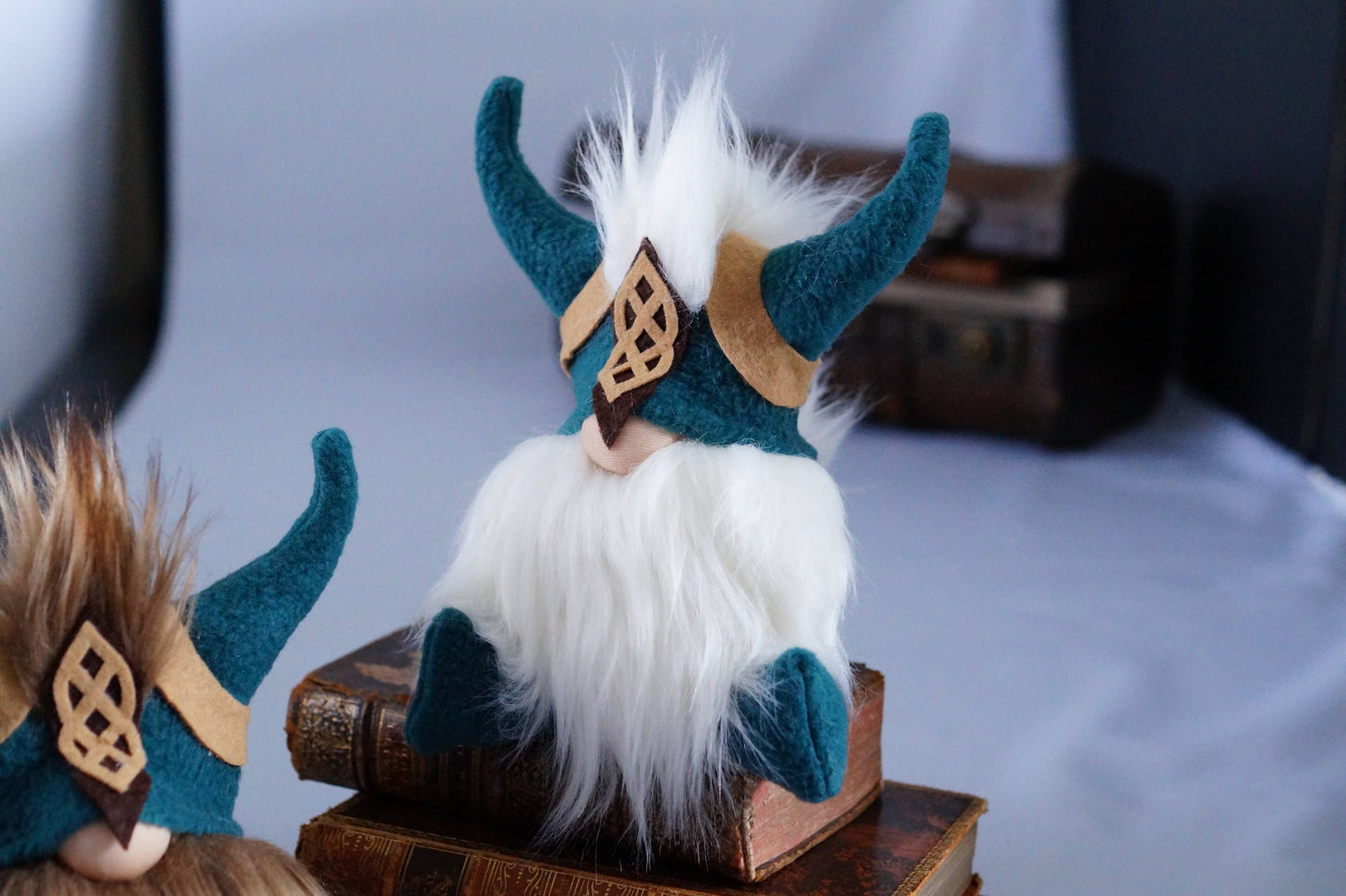 Gnomevillestudios - Viking Gnome- Blue with honey beard