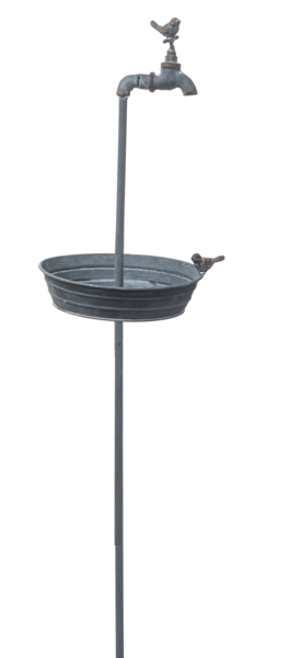 Bird Feeder Spigot Grey Stake
