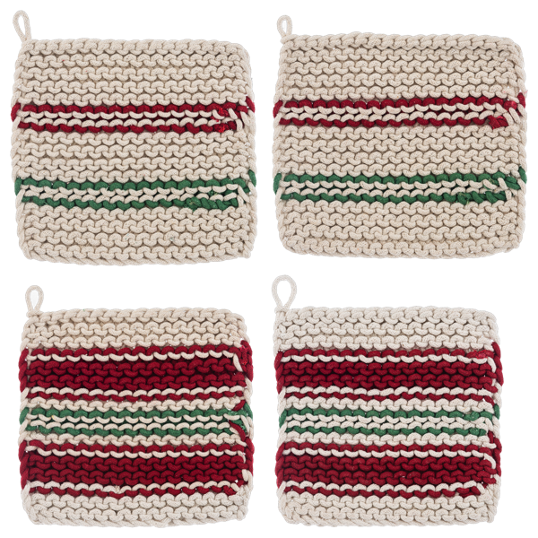 CROCHET POT HOLDER 4PC