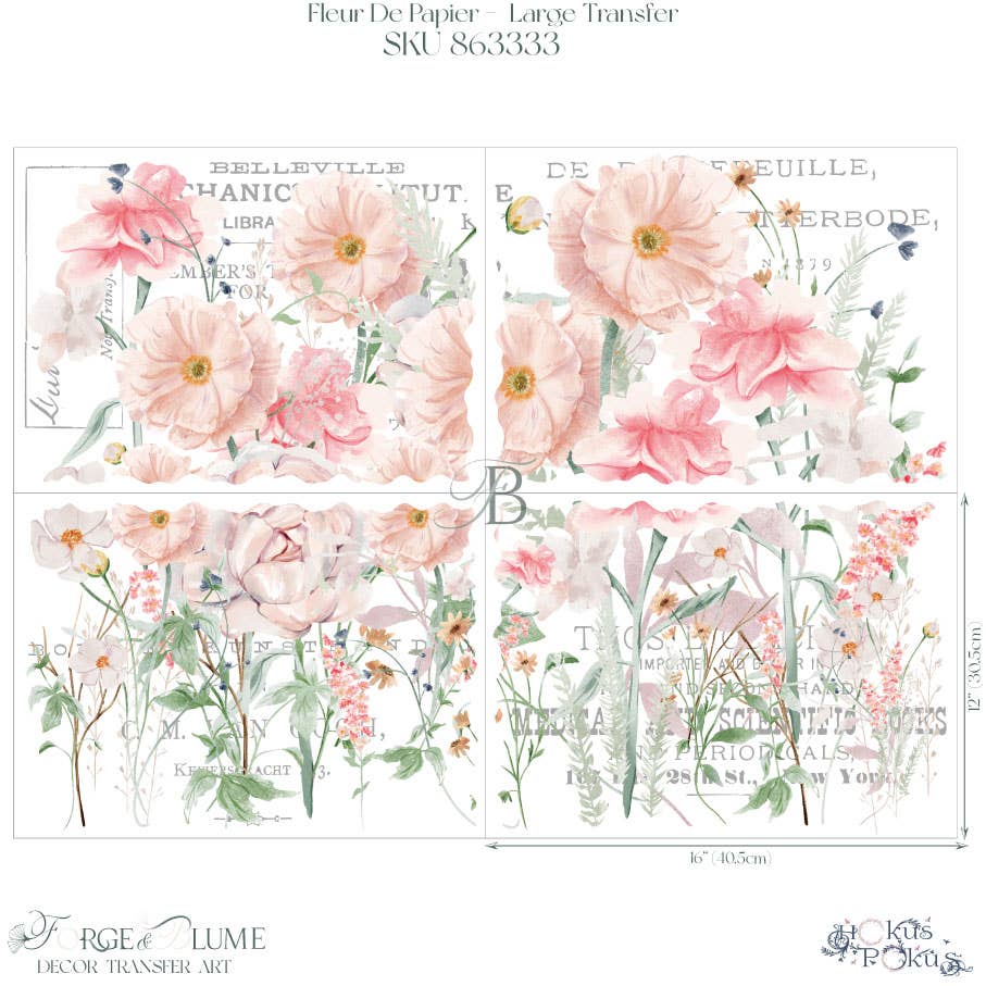 Hokus Pokus - Large Transfer - Fleur De Papier 12x16"