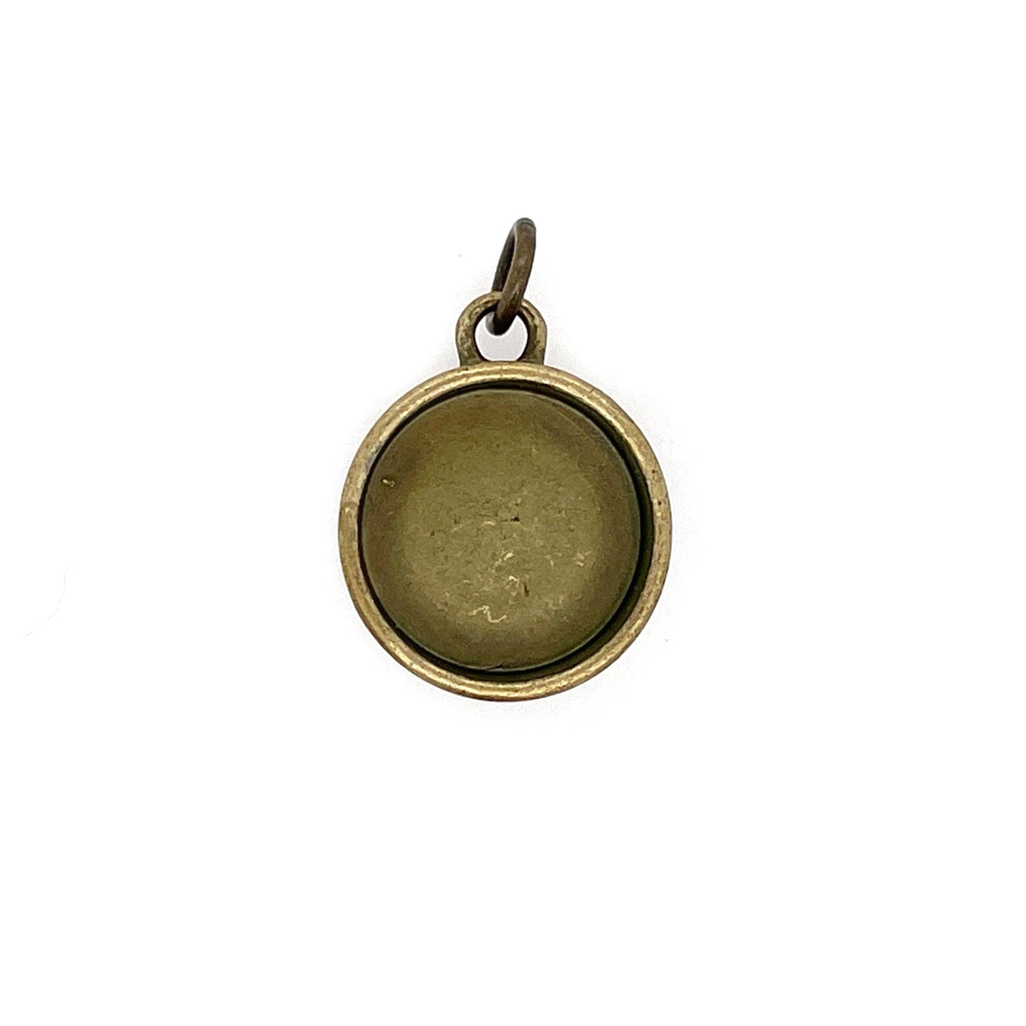 RC Round Closed Bezel Charm Oxbrass