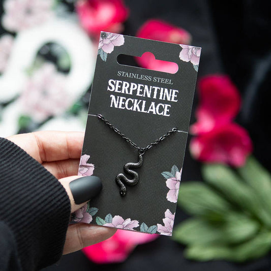 Something Different Wholesale Black Snake Pendant Necklace