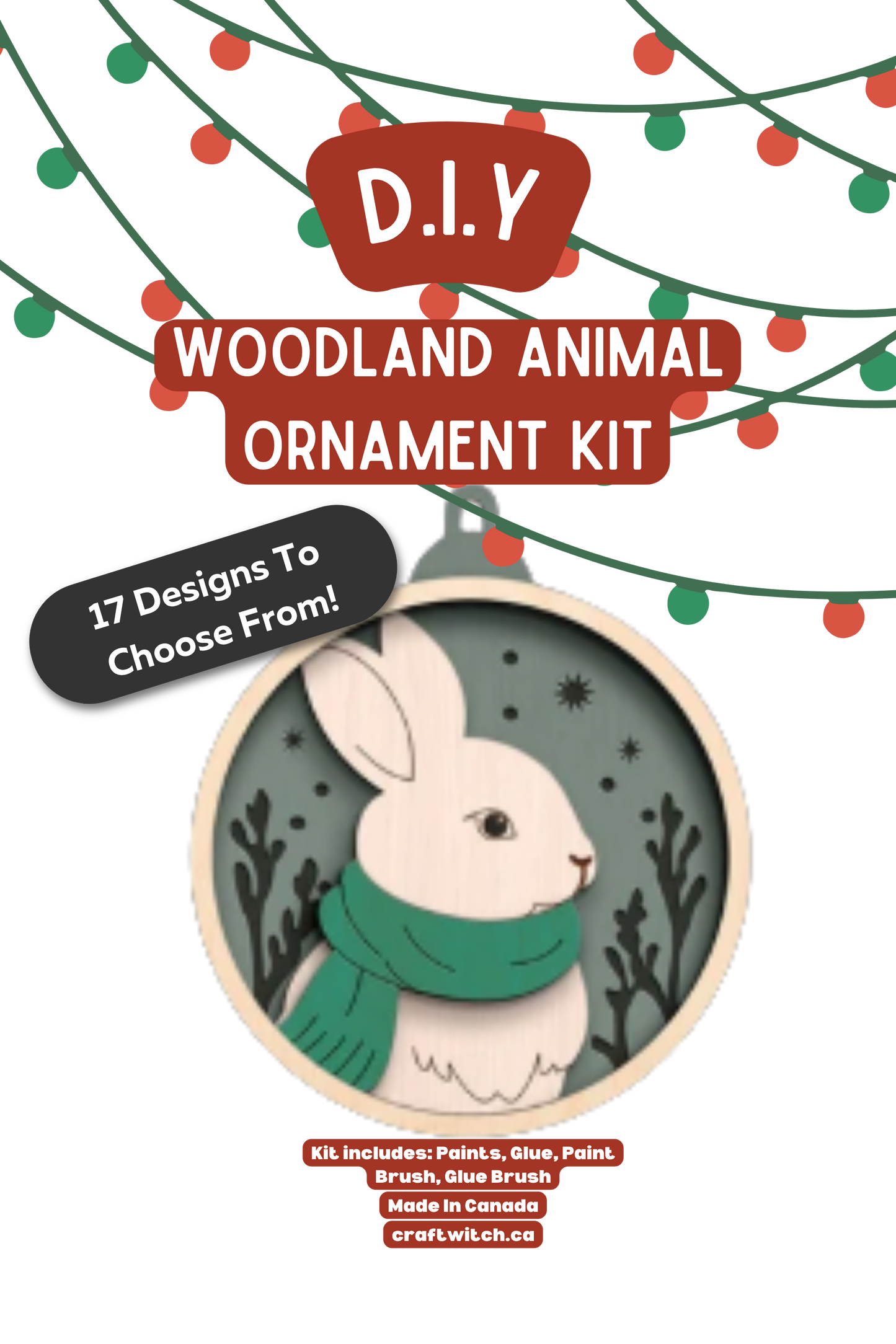 The Craft Witch - White Rabbit Winter Wonderland Ornament Kit