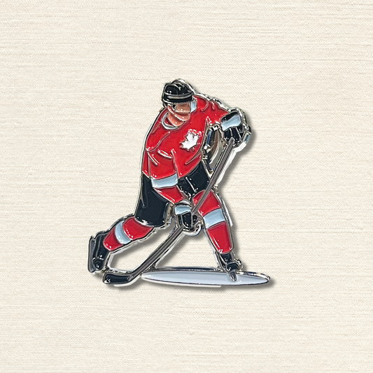 Enamel Pin Hockey Player