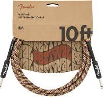 Fender Festival series 10ft instrument cable rainbow