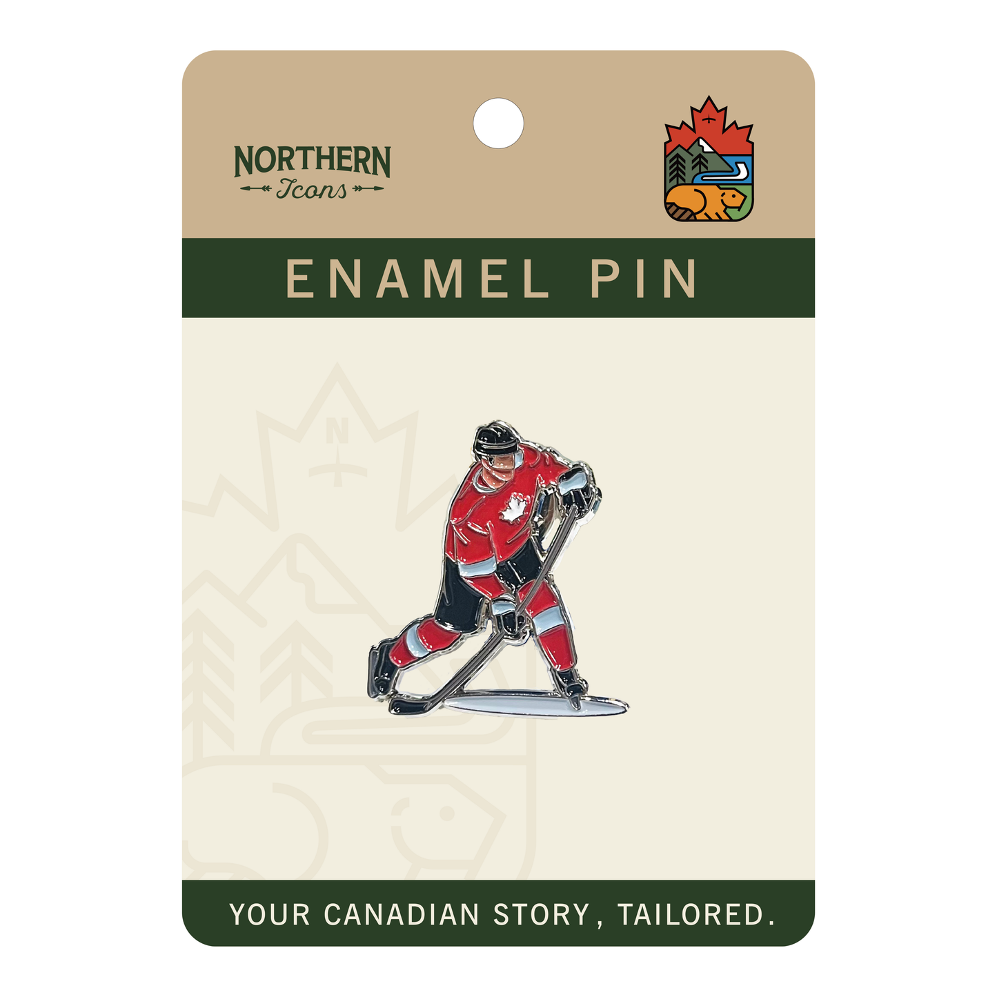 Enamel Pin Hockey Player