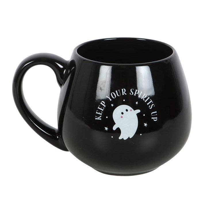 Something Different Wholesale Keep Your Spirits Up Rounded Halloween Ghost Mug