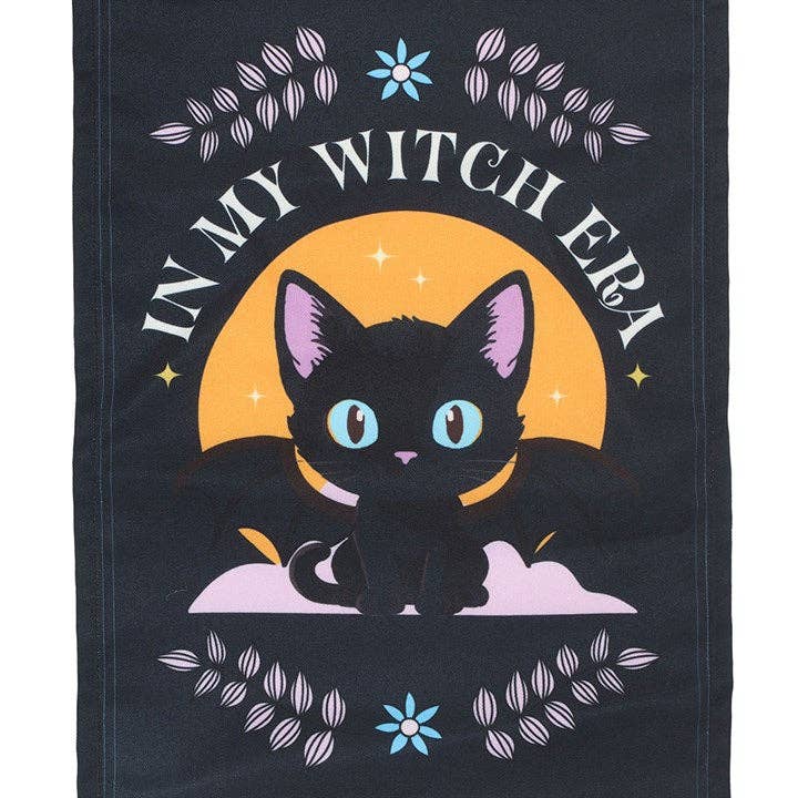 Something Different Wholesale In My Witch Era Black Bat Cat Fabric Wall Hanging