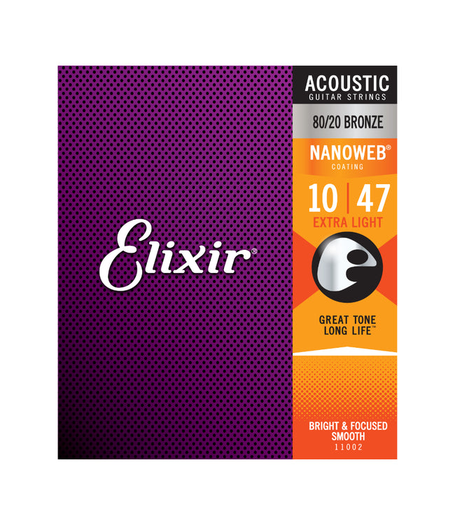 ELIXIR NANOWEB 11002 EX-LIGHT ACOUSTIC GUITAR STRINGS