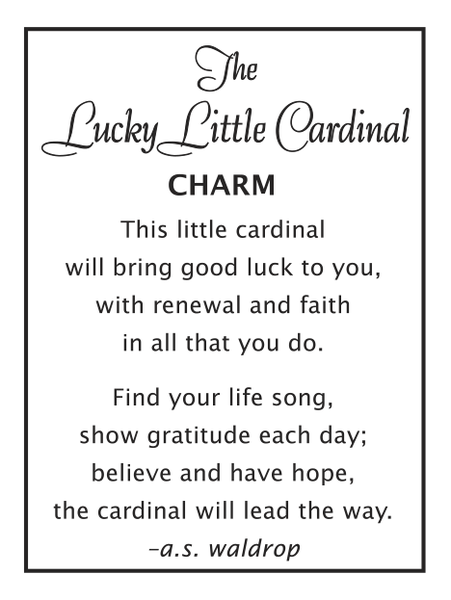 LUCKY LITTLE CARDINAL CHARM