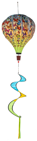 Ganz ~ Hot Air Balloon Wind Spinner - Butterflies