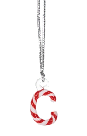 "C" CANDY STRIPPED ORNAMENT