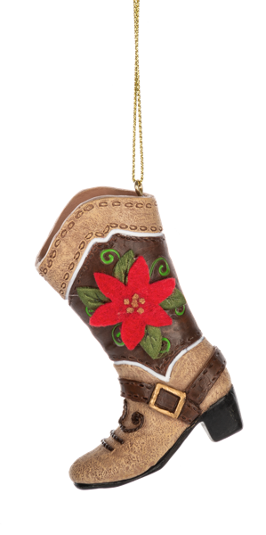 Festive Boot Resin Ornament