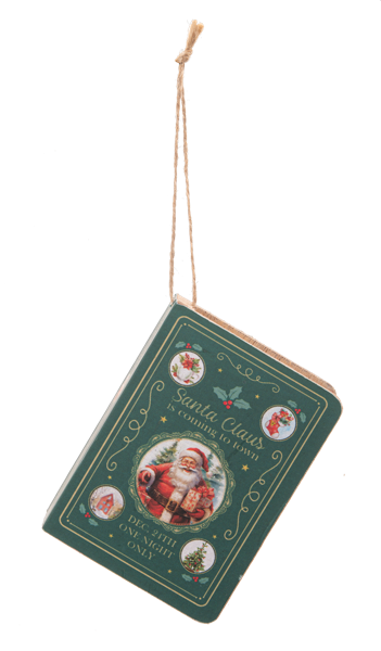 Asst Book Ornament
