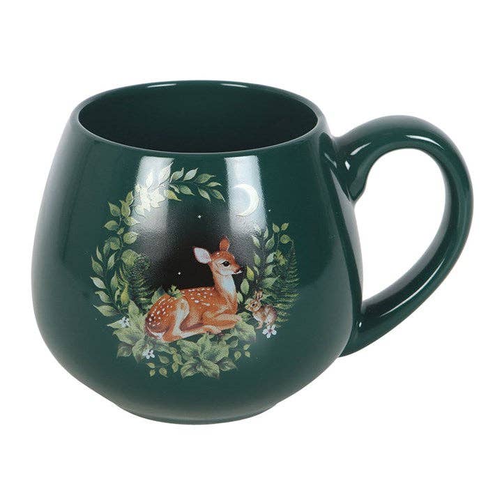 Something Different Wholesale Green Fawn Rounded Mug