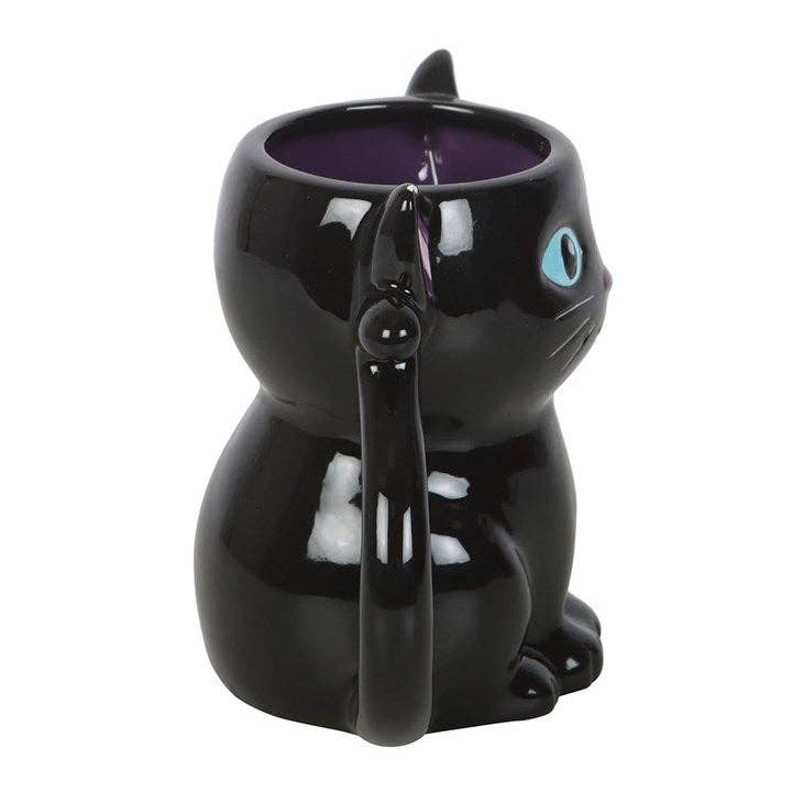 Something Different Wholesale Cute and Creepy Gothic Black Cat Halloween Mug