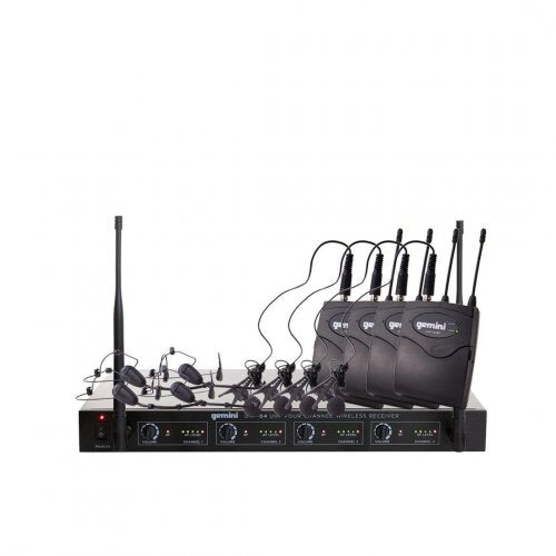 GEMINI UHF-04HL 4 CHANNEL WRLS HEADSET/LAPEL