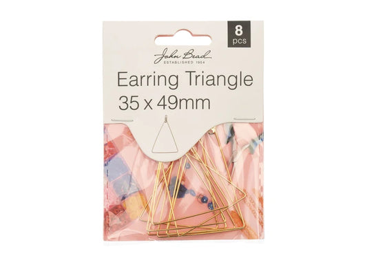 Earring Triangle 35x49mm Gold Must Have Findings