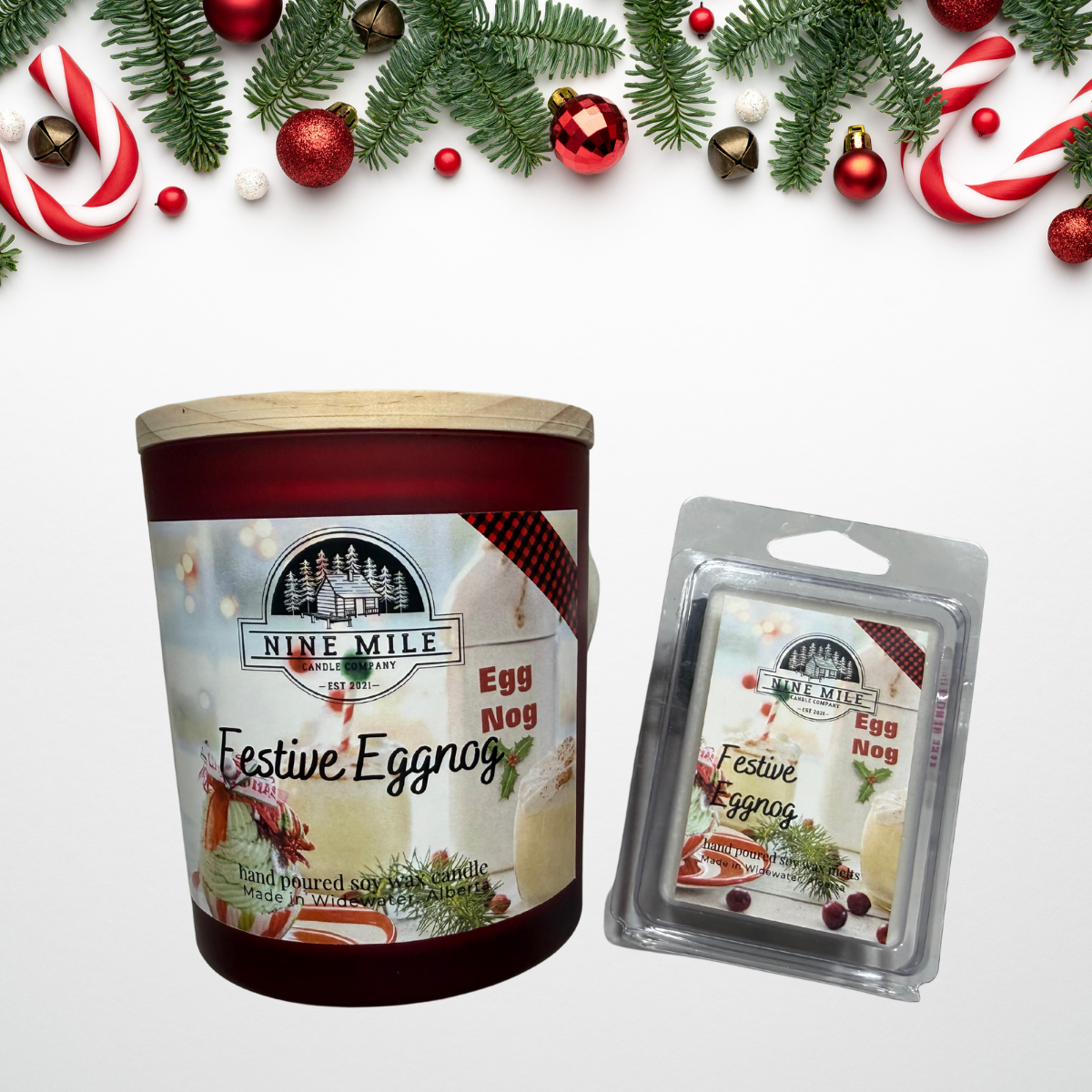 Nine Mile Festive Eggnog 12.5 oz Candle & Melts